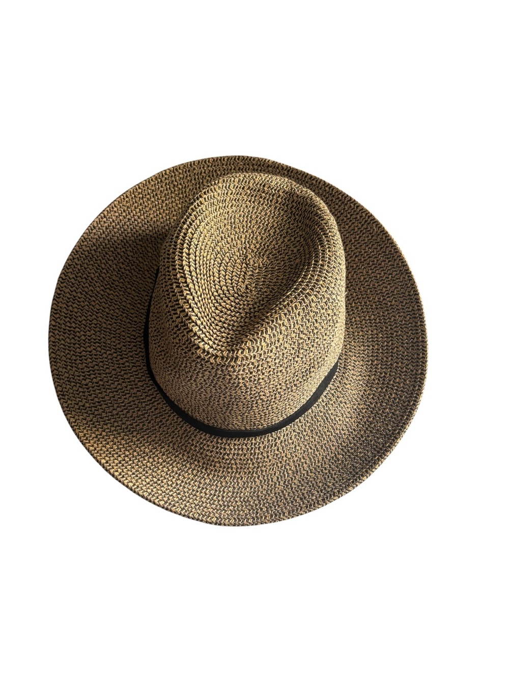 Tan & Black Woven Fedora